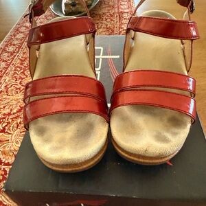 Dansko Red Leather Sandals for Women